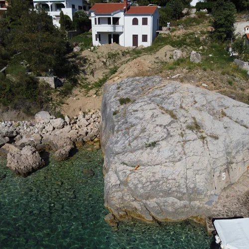 Construction of Villa Marim — the Haller family building on the rock above Stara Baška