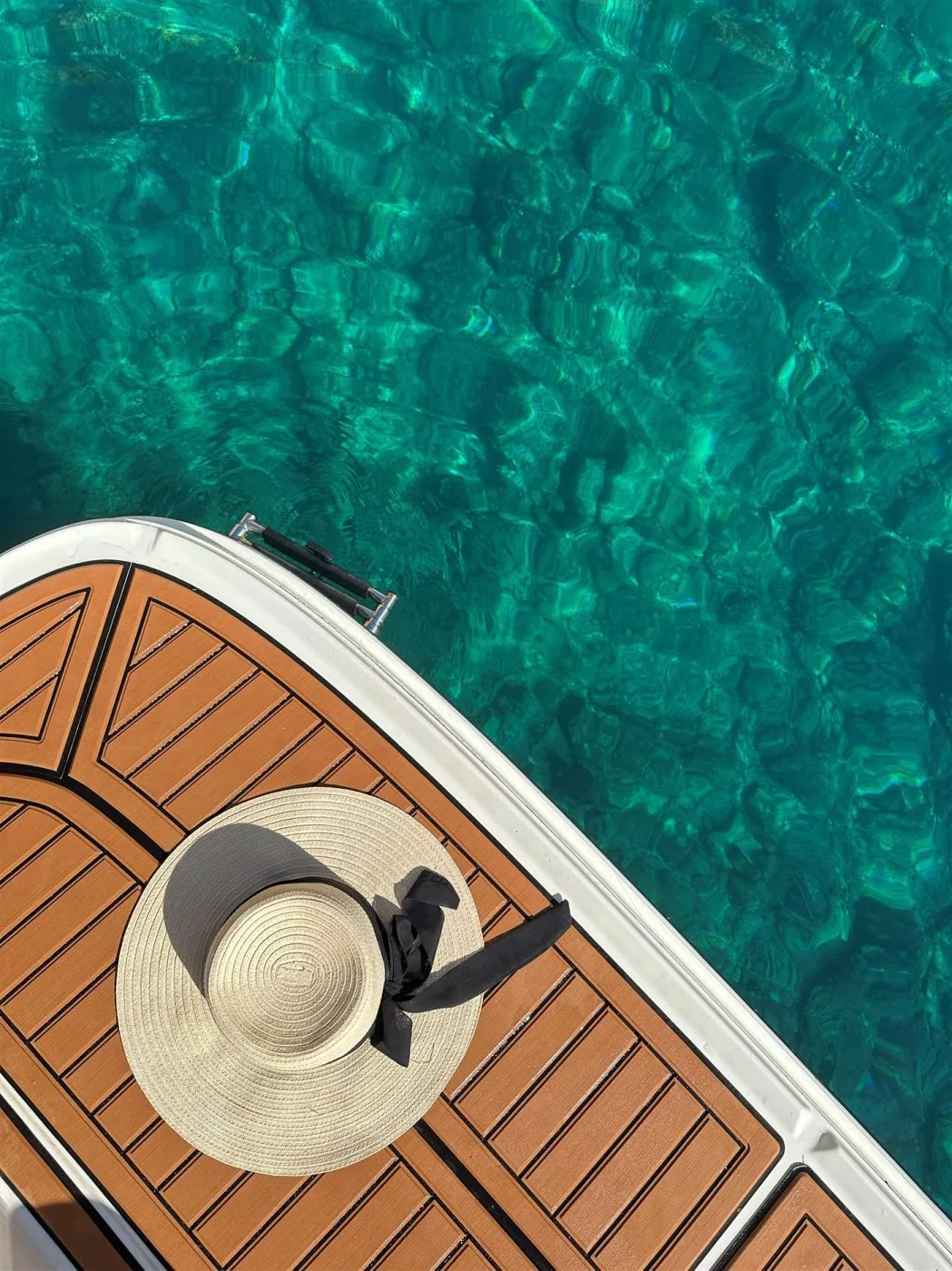 Crystal clear Adriatic water from a private boat charter, Krk island
