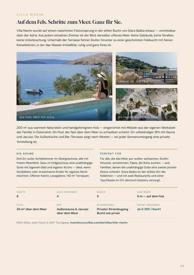 Villen-Guide — Villa-Seite mit Zimmern und Fakten