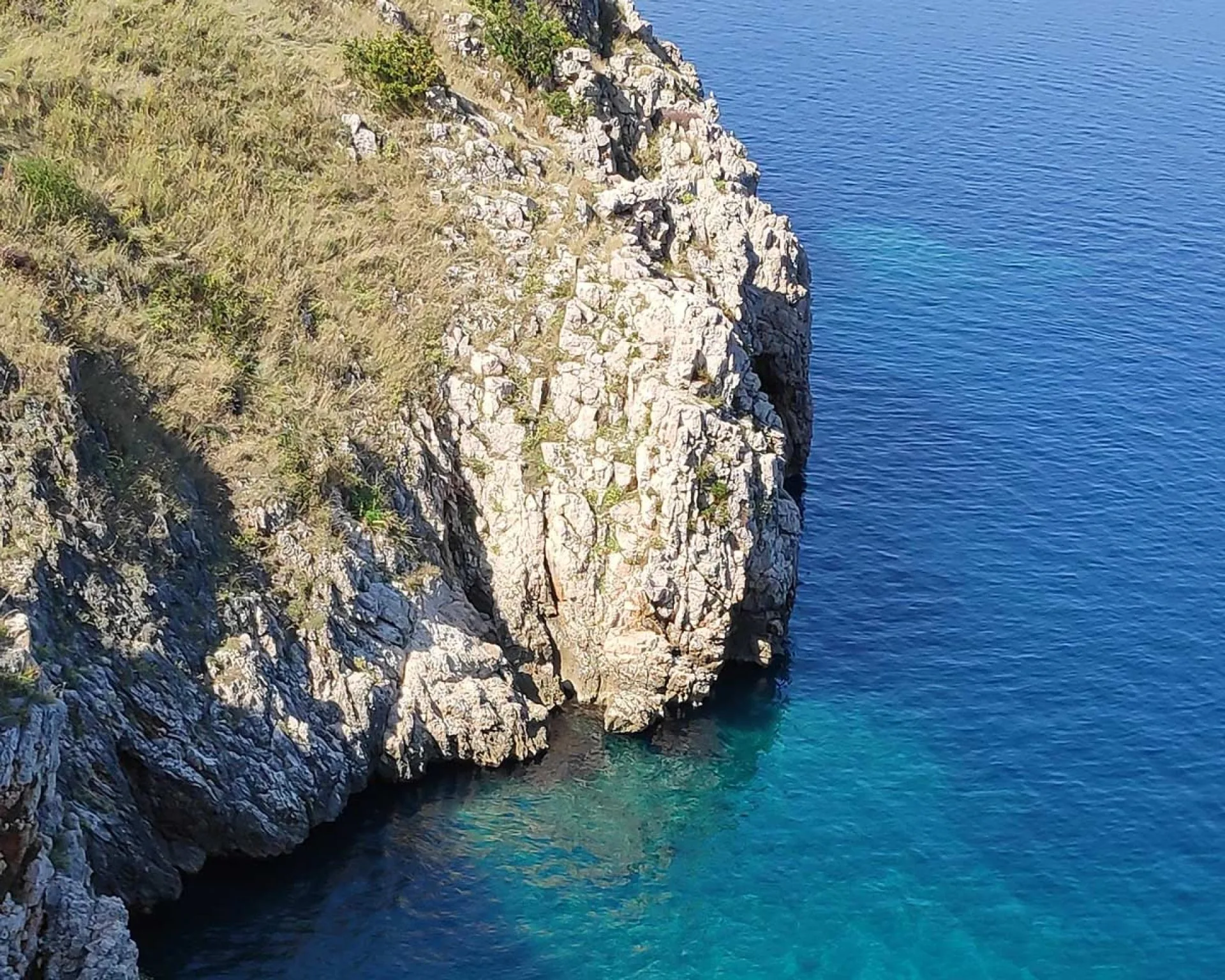 Hidden rocky cove near Stara Baška, Krk island