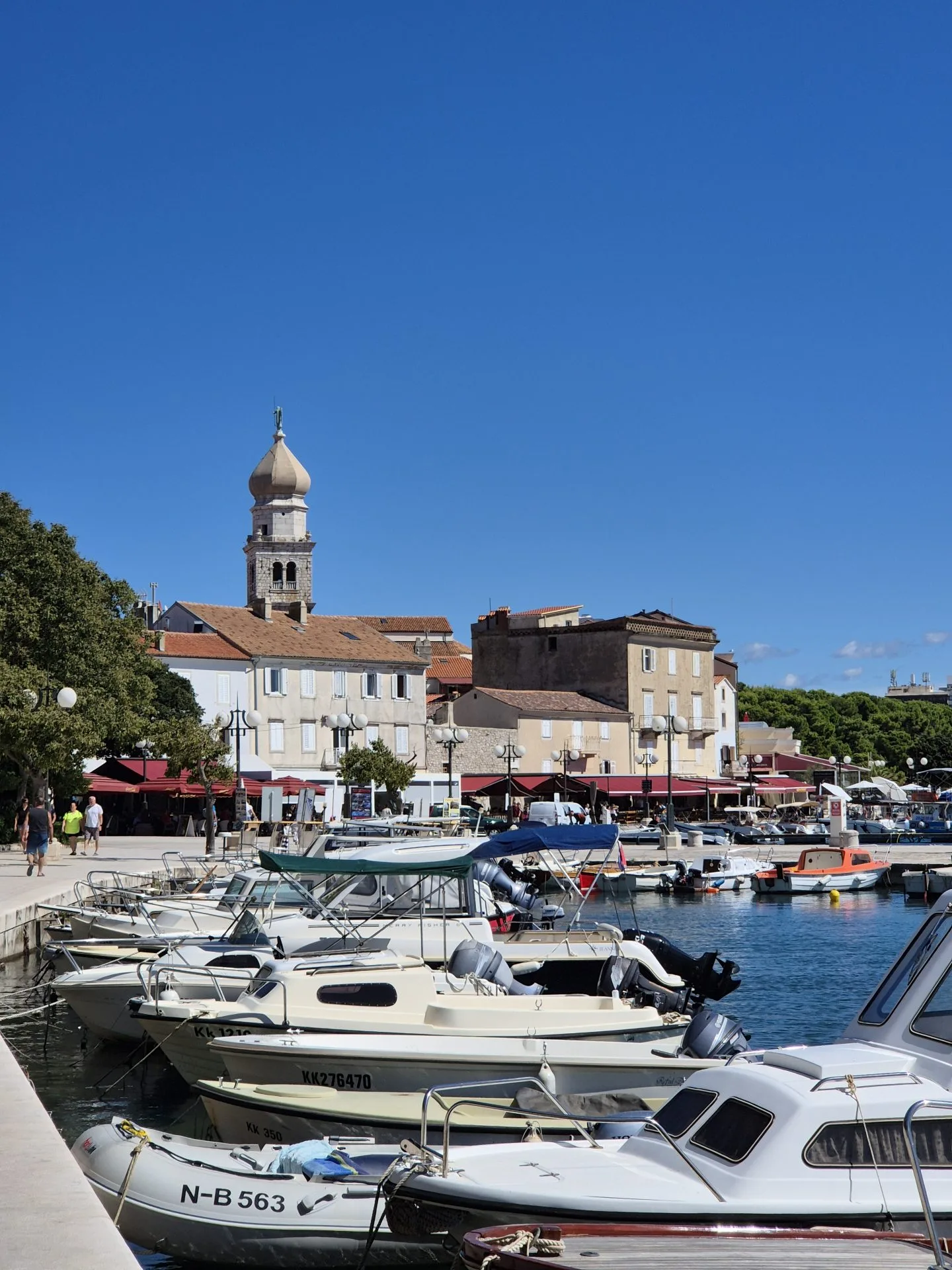 Krk town harbour, Krk Island, Croatia