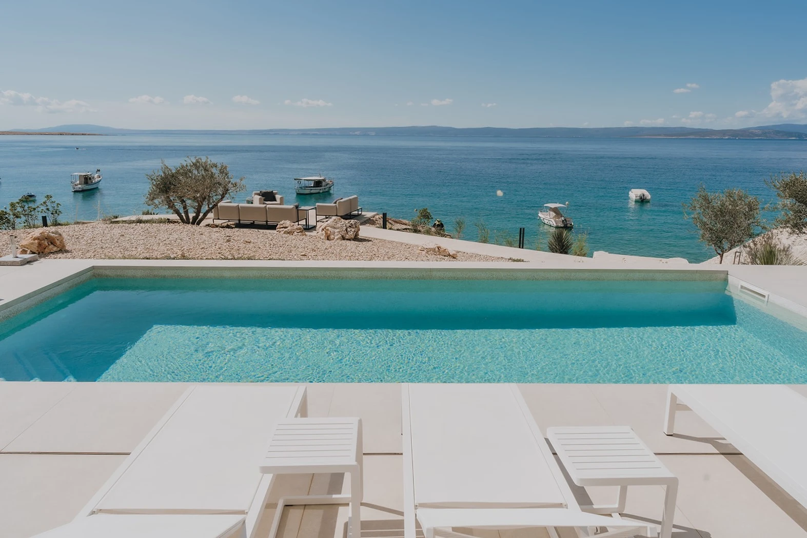 Villa Marim overlooking the Adriatic sea, Krk island Croatia